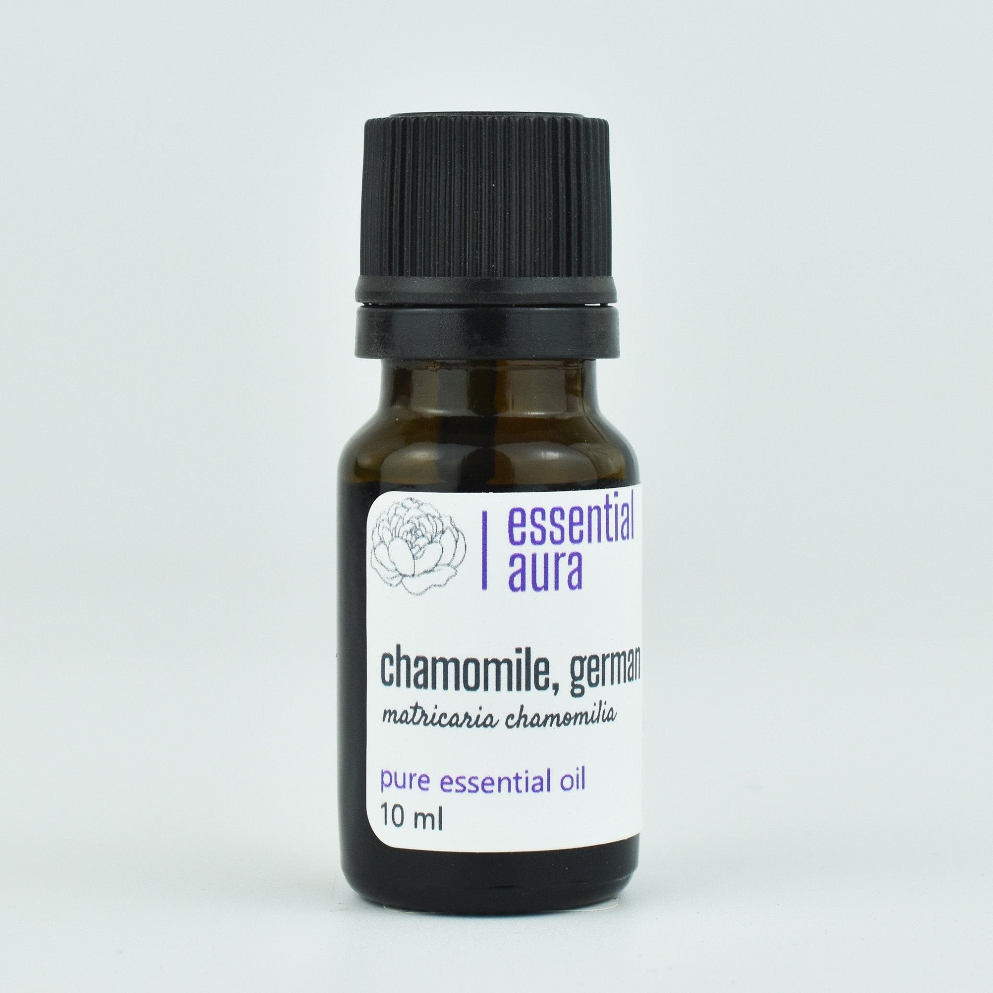 Organic German Chamomile Essential Oil 10ml glass bottle from Essential Aura