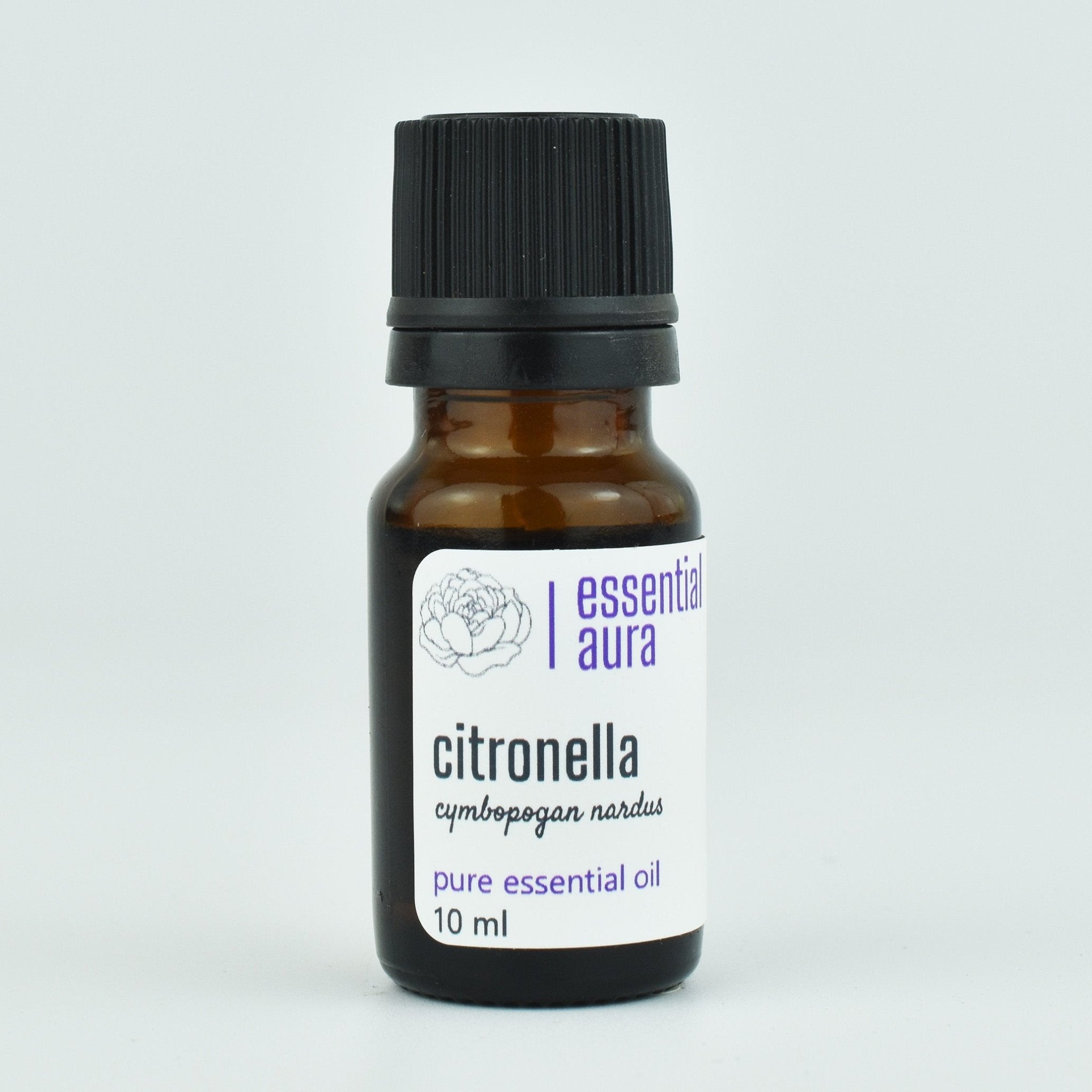 Citronella Essential Oil 10ml glass bottle from Essential Aura