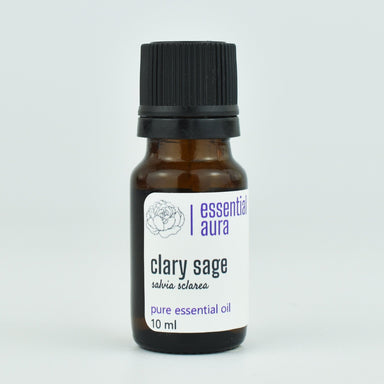 Organic Clary Sage Essential Oil 10ml glass bottle from Essential Aura