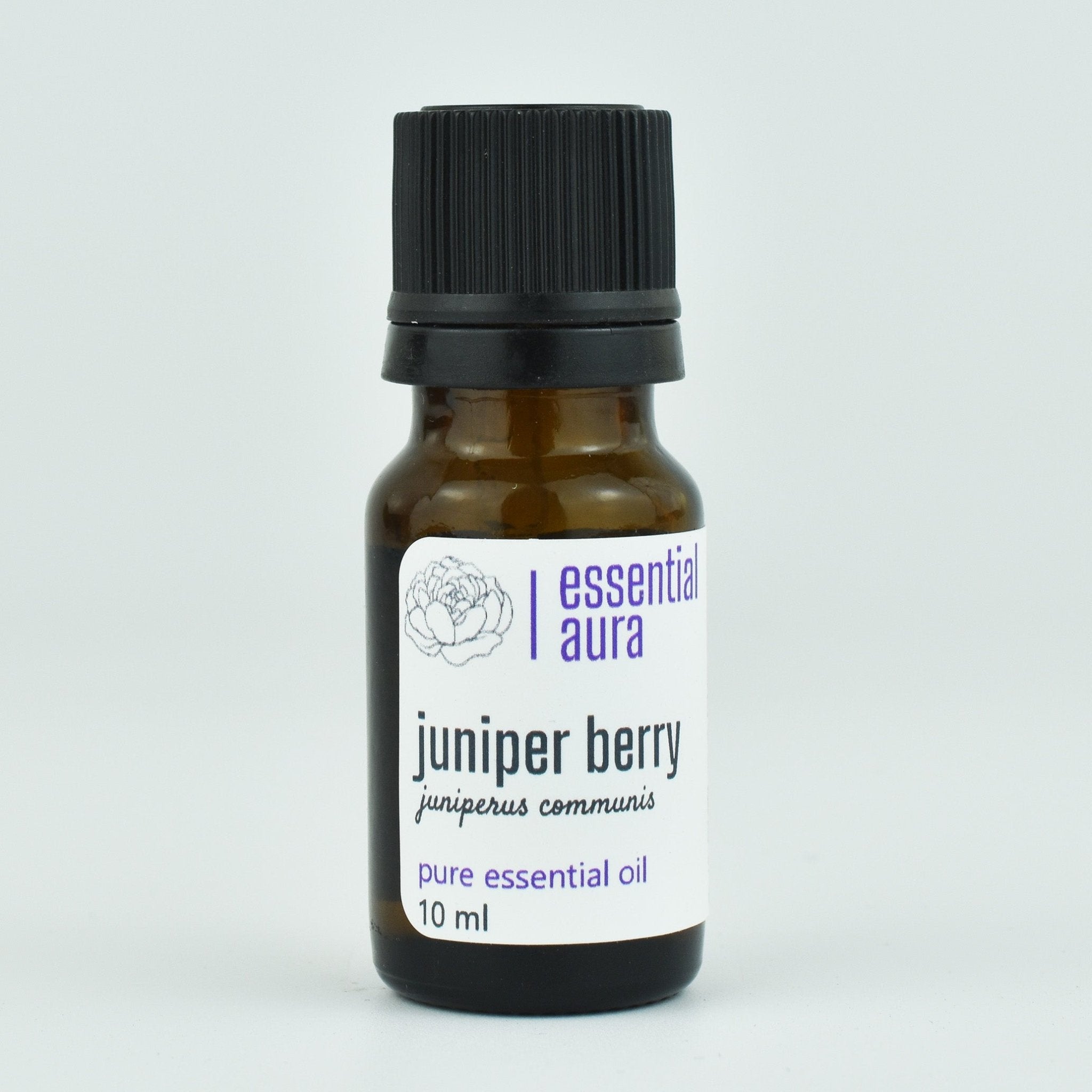 Organic Juniper Berry Essential Oil 10ml glass bottle from Essential Aura