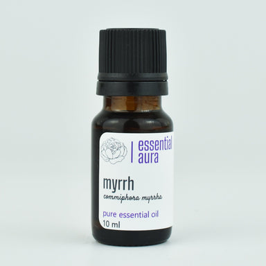 Organic Myrrh Essential Oil 10ml glass bottle from Essential Aura