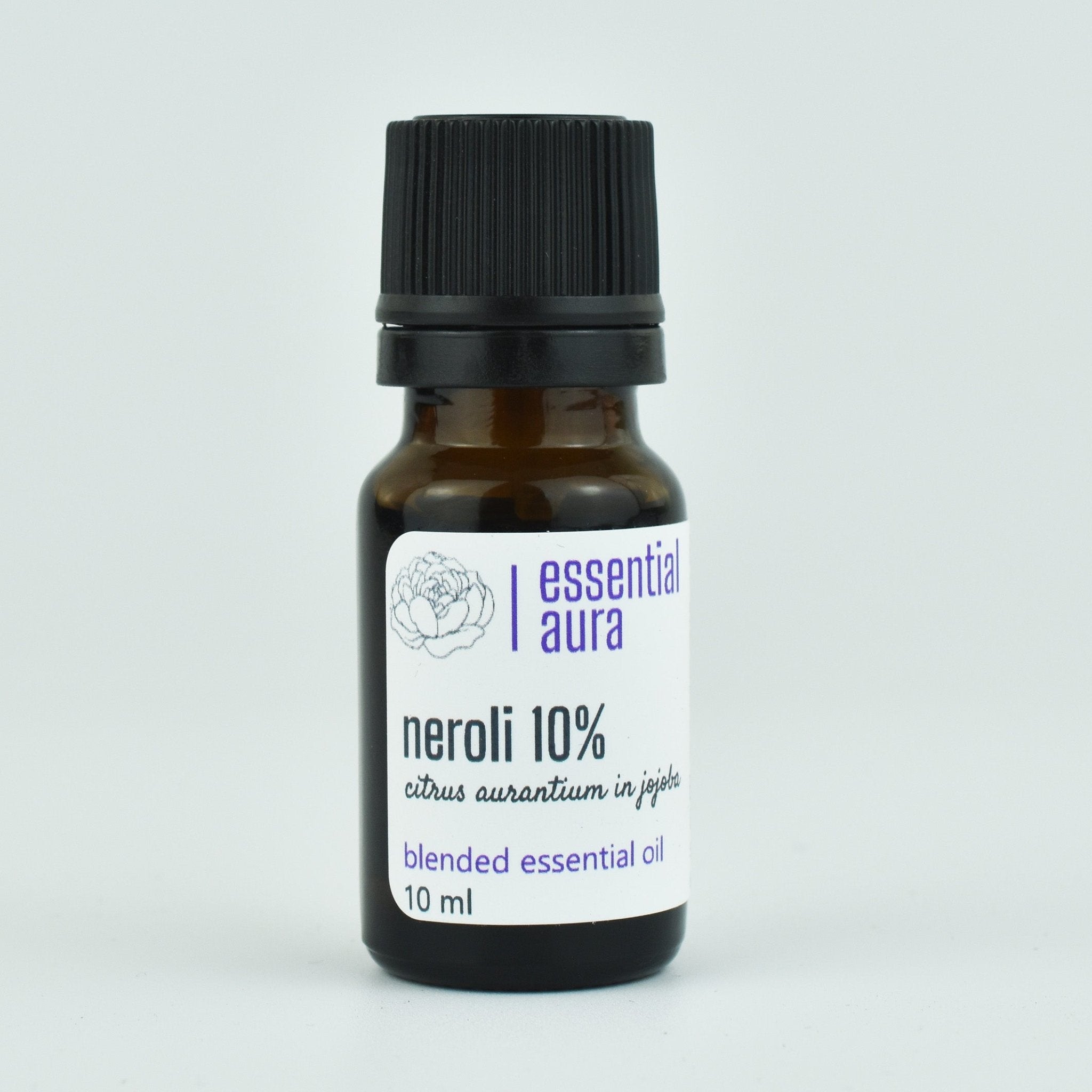 Organic Neroli 10% Essential Oil 10ml glass bottle from Essential Aura