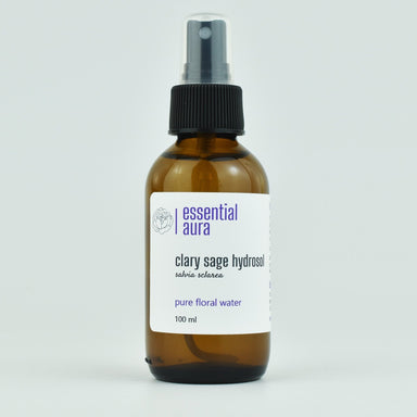 Organic Clary Sage Hydrosol Glass Bottle - 100ml  - Essential Aura