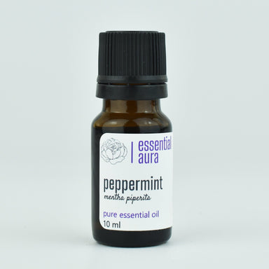 Organic Peppermint Essential Oil 10ml glass bottle from Essential Aura