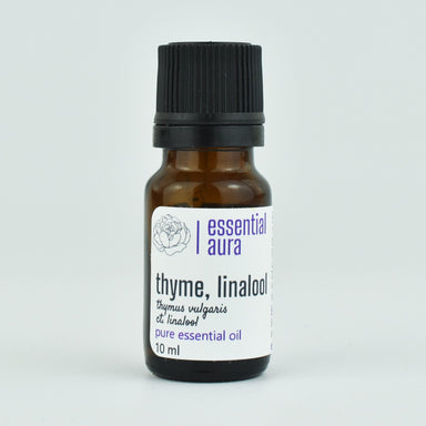 Organic Thyme Linalool Essential Oil 10ml glass bottle from Essential Aura