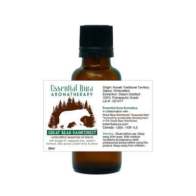 bottle of Great Bear Rainforest Essential Oil Blend
