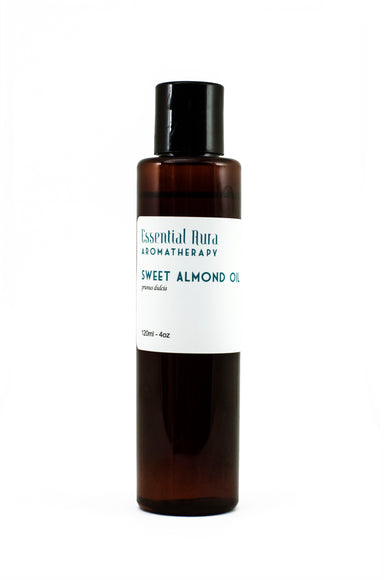 bottle of organic almond oil