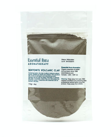 pouch of bentonite volcanic clay