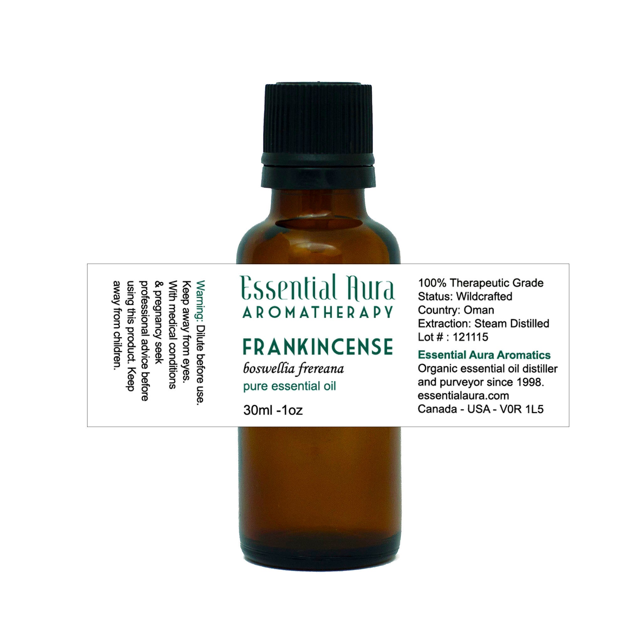 bottle of frankincense essential oil