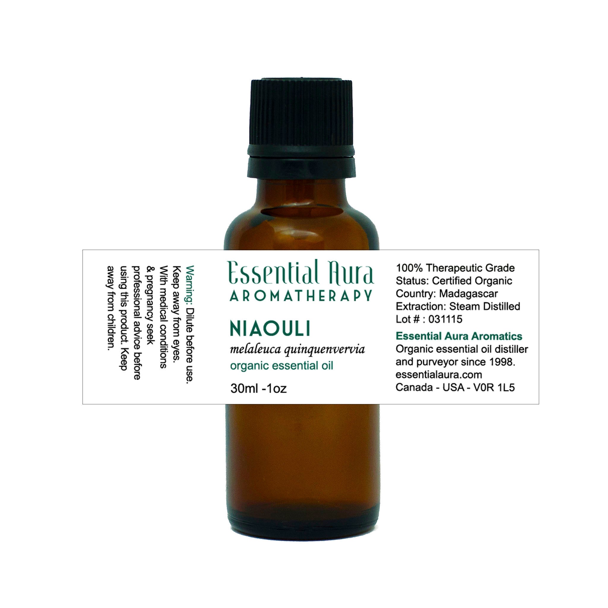 bottle of Niaouli Essential Oil