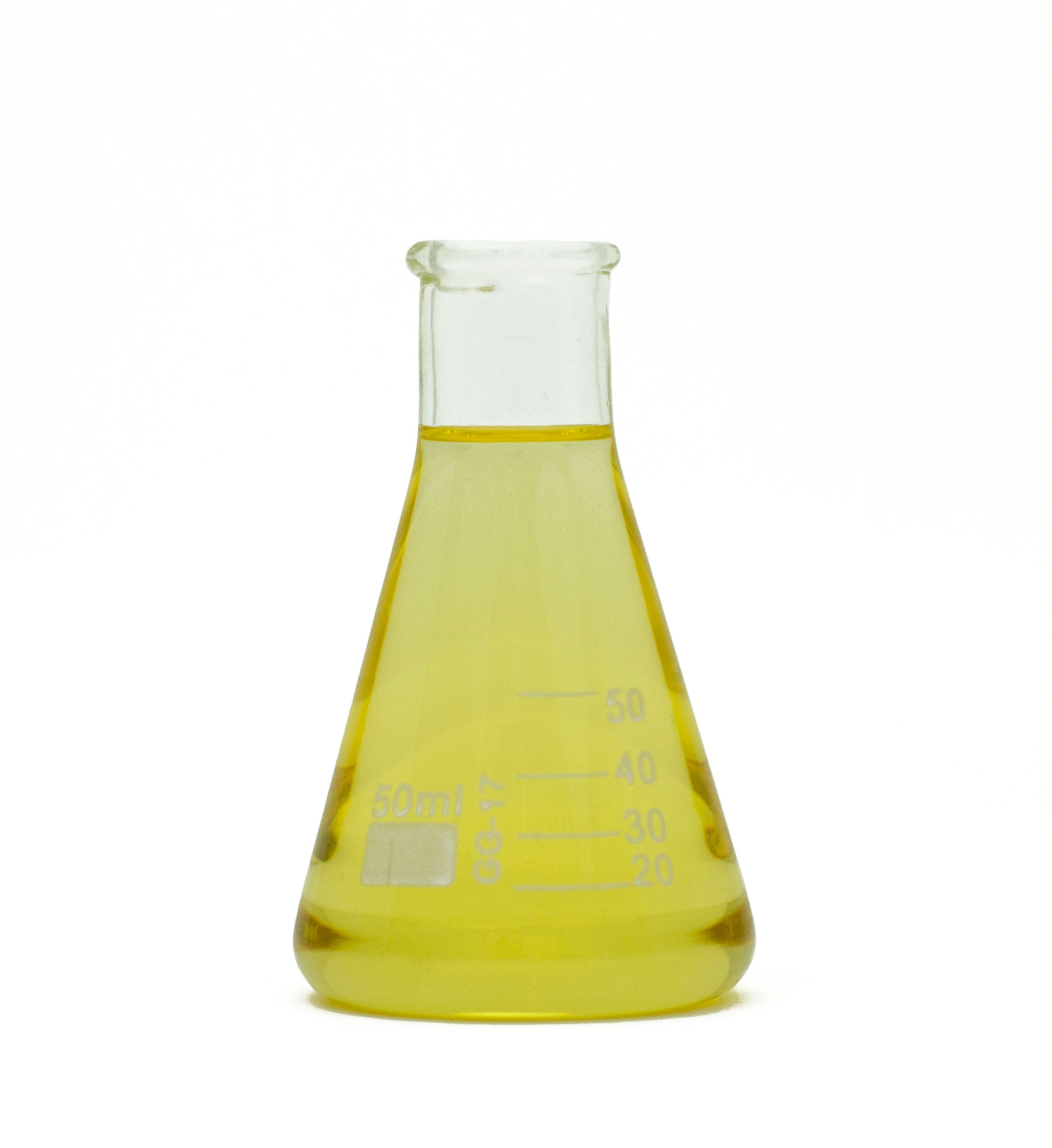 petitgrain essential oil in beaker