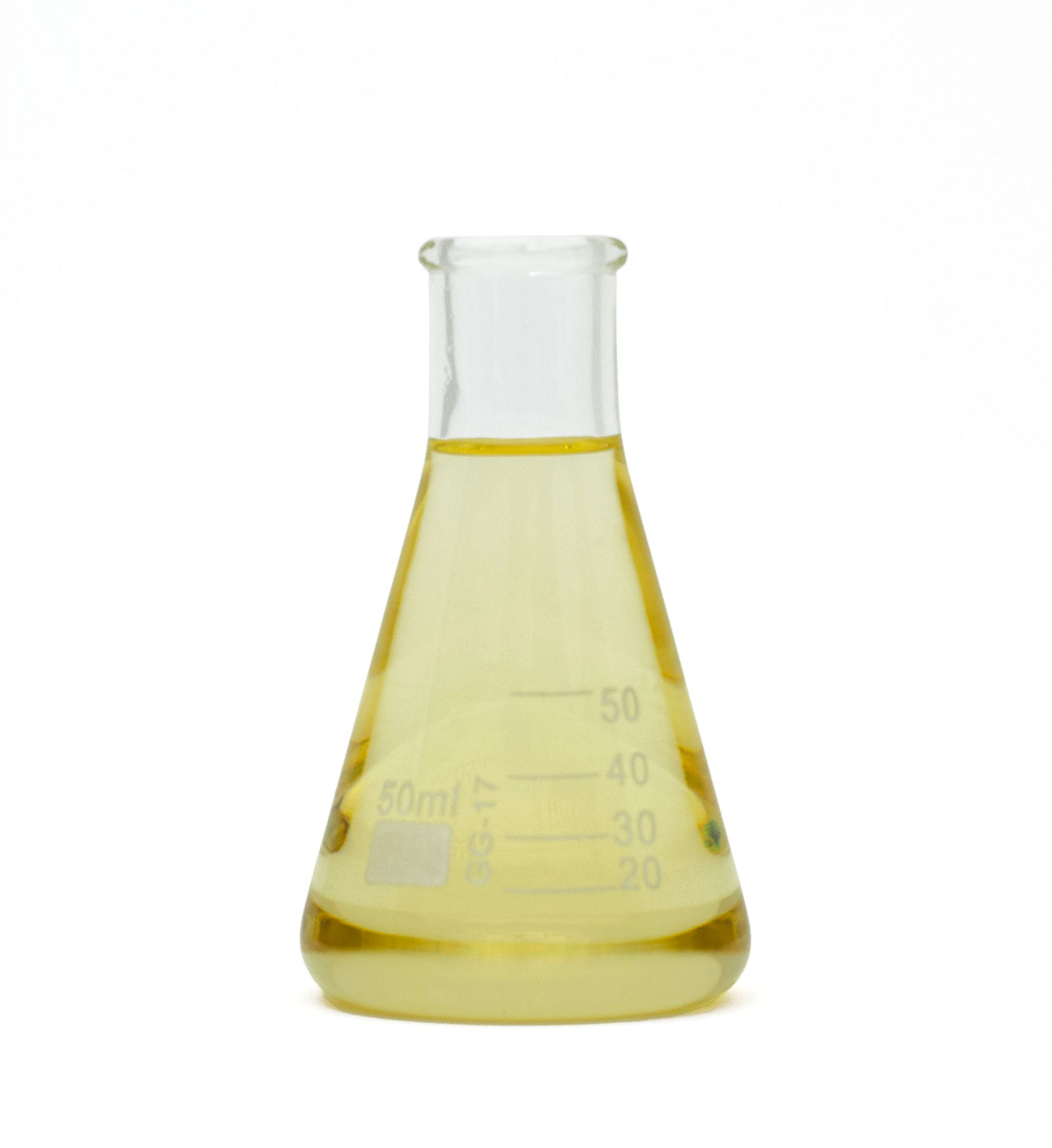 spearmint essential oil in beaker